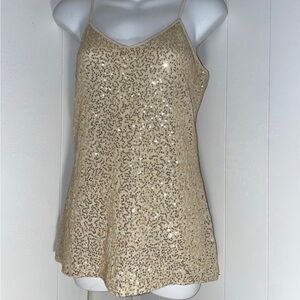 Express Gold Sequin Top